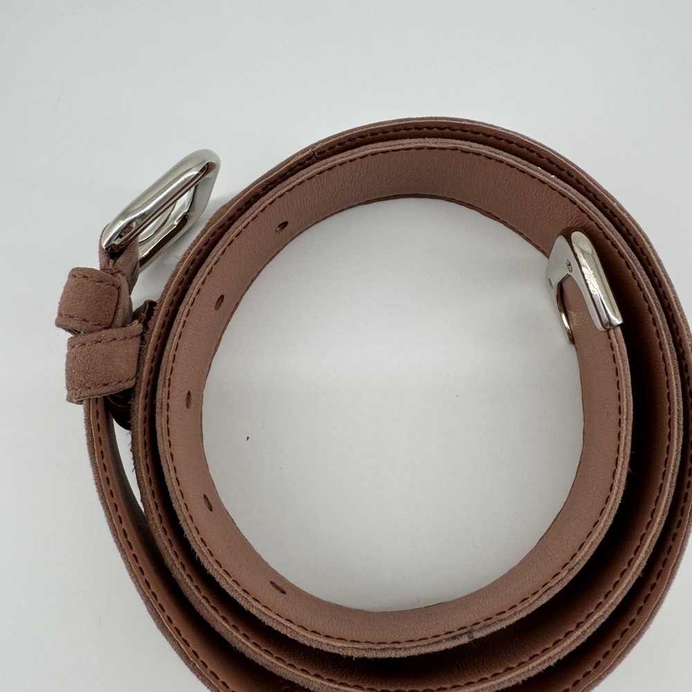 PRADA Suede Leather Blush Belt Size 80/32 1C 5379 Women Made In Italy - Picture 3 of 14